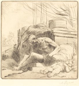 火事の犠牲者 火事の犠牲者。 作： Alphonse Legros
