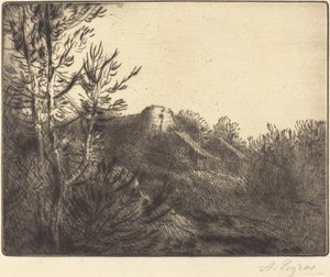 農場の眺め La ferme de Valoux. 作： Alphonse Legros