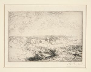 Village de Wimille, pres Boulogne (ブローニュ近くのヴィミーユ村) 作： Alphonse Legros