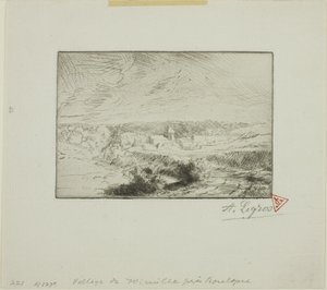ブローニュ近郊のヴィミール村 作： Alphonse Legros