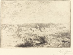 ブローニュ近郊のヴィミール村 (Village de Wimille, pres Boulogne) 作： Alphonse Legros