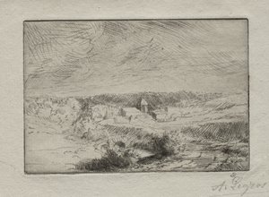 ブローニュ近郊のヴィミール村 作： Alphonse Legros