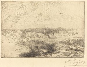ブローニュの近くにあるヴィミルの村、ヴィレッジ・ド・ヴィミル、ブローニュ。 作： Alphonse Legros