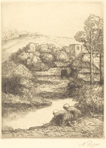 「ウォッシャーウーマン」と呼ばれるウォッシュハウス 作： Alphonse Legros