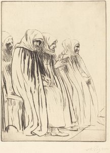 ブリュッセルの女性たち ブルージュの女性たち。 作： Alphonse Legros