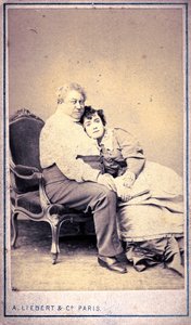 Alexandre Dumas and Miss Menken by Alphonse Liebert & C (photo) 作： Alphonse Liebert