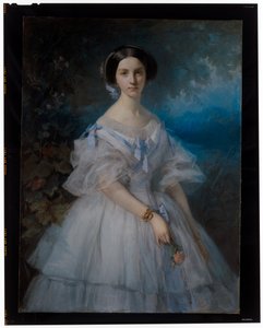 カミーユ・デユベール夫人の肖像、ド・グランヴァル、ド・ラ・ウーセー生まれ 作： Alphonse Louis Galbrund