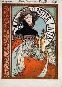 ラテン地区、1898年 作： Alphonse Mucha