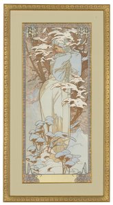 四季：冬、1900 作： Alphonse Mucha