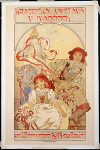 1912年イヴァンチッチでの風景展 作： Alphonse Mucha