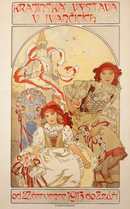 1913年イヴァンチッチの風景展 作： Alphonse Mucha