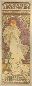 サラ・ベルナールとの「ラ・ダム・オ・カメリア」 作： Alphonse Mucha