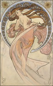 ダンス、1898 作： Alphonse Mucha