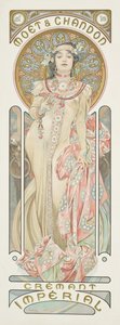 「モエ・エ・シャンドンドライインペリアル」シャンパンを宣伝するポスター、1899年