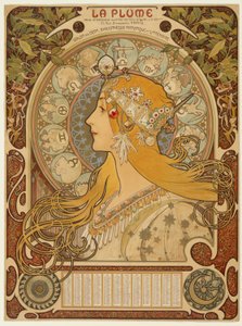 ゾディアック (「羽」) 作： Alphonse Marie Mucha