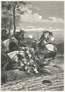 ザルツバッハの戦いにおけるテュレンヌ元帥の死 作： Alphonse Marie de (after) Neuville