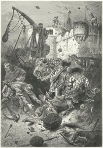 トゥールーズ攻防戦でのシモン・ド・モンフォールの死 作： Alphonse Marie de (after) Neuville