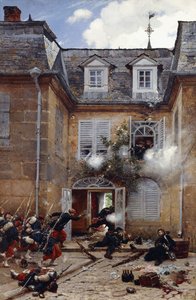 驚きの攻撃、メス、1884 作： Alphonse Marie de Neuville