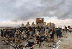 ル・ブルジェのビバーク 作： Alphonse Marie de Neuville