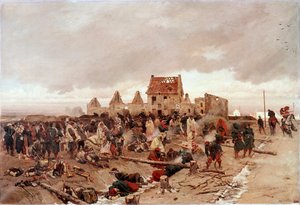 普仏戦争（1870年）：パリの包囲戦（絵画 作： Alphonse Marie de Neuville