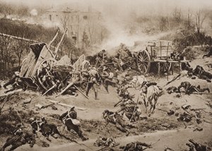 シャンピニーの戦い、1870年11月30日、HGウェルズの「歴史のあらまし」第2巻、1920年出版 作： Alphonse Marie de Neuville