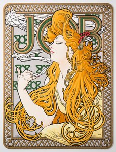 ティッシュペーパージョブの広告ポスター、1897年。