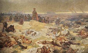 グルンヴァルトの戦いの後。北スラブの連帯サイクルスラブ叙事詩 作： Alphonse Mucha