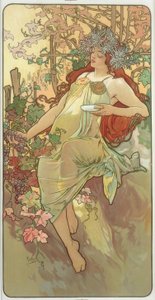 秋 作： Alphonse Mucha