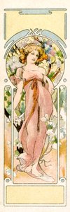 「秋」、1900 作： Alphonse Mucha