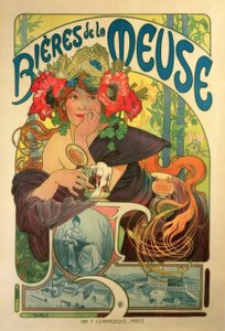 ムーズのビール 作： Alphonse Mucha
