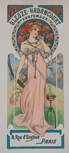 ブルーズ-ハダンクール調香料、1899年頃。 作： Alphonse Mucha