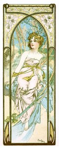 「日の輝き」、1899 作： Alphonse Mucha