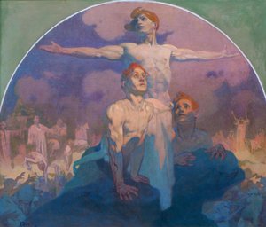 自分の力で私は、1911 作： Alphonse Mucha