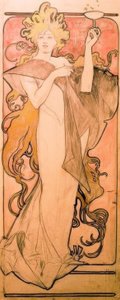 シャンパーニュルイナール 作： Alphonse Mucha
