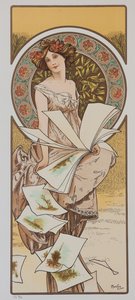 シャンペノアカレンダー、1897年頃。 作： Alphonse Mucha