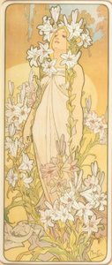ゆり 作： Alphonse Mucha