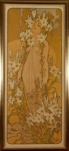ゆり 作： Alphonse Mucha
