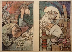 プラハの聖ヴィート教会の窓、厚紙 1931年 作： Alphonse Mucha