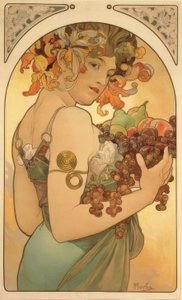 フルーツ 作： Alphonse Mucha