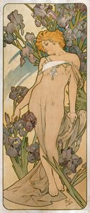 アイリス、1898年。 作： Alphonse Mucha