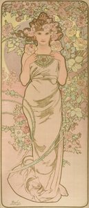 花のアニメ 作： アルフォンス・ミュシャ