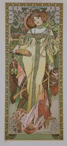 四季：秋、1900年。 作： Alphonse Mucha