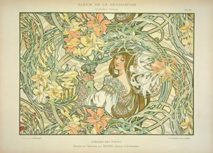 ゆり 作： Alphonse Mucha
