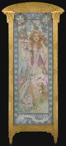 ジャンヌ・ダルクとしてのモード・アダムス、1909 作： Alphonse Mucha