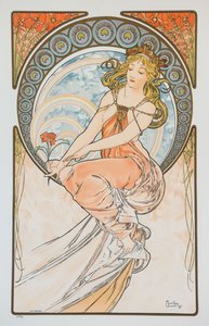 シリーズ芸術からの絵画、1898。 作： Alphonse Mucha