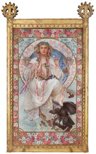 スラビアとしてのジョセフィンクレーンブラッドリーの肖像 作： Alphonse Mucha