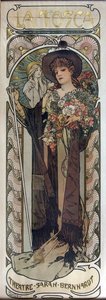 ヴィクトリアンサルドゥ作「Play La Tosca」のポスター、1899年 作： Alphonse Mucha