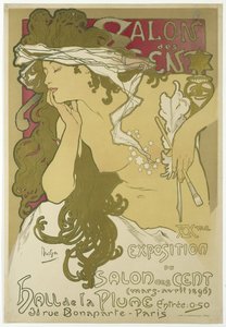 サロンデセント、サロンデセントの第20回展、3月〜4月、1896年 作： Alphonse Mucha