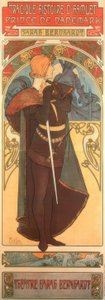 ハムレットとしてのサラ・ベルナール 作： Alphonse Mucha