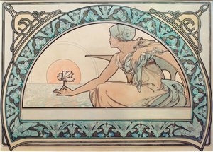睡蓮 作： Alphonse Mucha